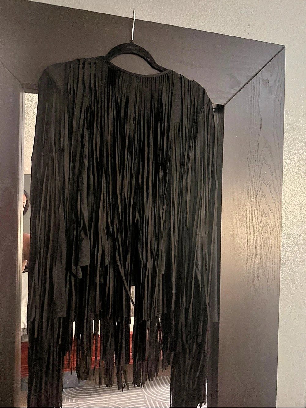 Akira Black Fringe Cape Size XL Like New